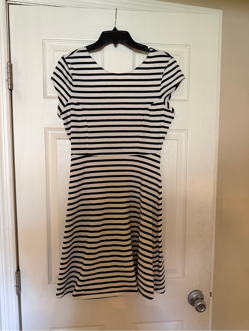 Old Navy Black and White Striped Mini Dress